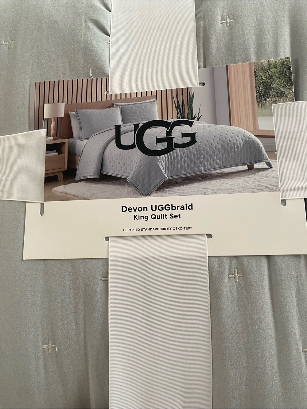 UGG Devon UGG Braid 3-Pc. Quilt 3 pc Set, King 110x92